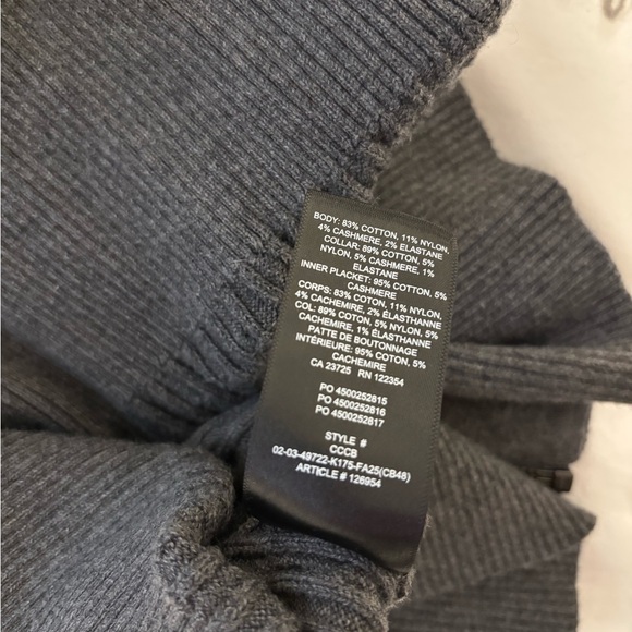 Sunday Best Cotton Charm Meadow Zip Sweater Admiral/Grey SZ L - Picture 10 of 10